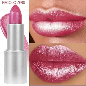 Can Be Used in The Four Seasons of Spring, Summer, Autumn and Winter-1 Pc Long-Lasting Shiny Moisturized Lipstick & Lip Gloss, Shimmer Giltter Finish, Vibrant Shades for All Types, Non-sticky Texture Moisturizing Ingredients, Daily Makeup