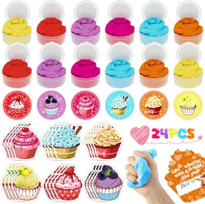 [Funewest] 24 Pack Cake Butter Slime Kits, Soft and Non-Sticky Slime Kit Party Favors for Girls and Boys, Easter gifts, Easter Basket Stuffers for Boys Girls tiktokshopspringglowup