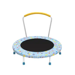 [Christmas Gift]Mersco 36" Kids Trampoline for Indoor & Outdoor Family Fun for Toddlers, Mini Toddler Trampoline with Handle ,No-Gap Safe Desian for Boys Girls Ages 2+ Years Kids,Baby ,BirthdayToys Gifts,Light Blue