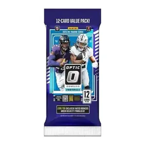 Panini Optic Donruss Football 2025 12-Card Value Pack with Exclusive Rated Rookies Green Velocity Parallels
