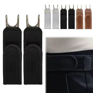 No Buckle Elastic Stretch Belt for Men & Women, Adjustable Buckleless Belt Hook, Invisible Soft Adjustable Side  belt Belt for Jeans, Pants(Unisex)