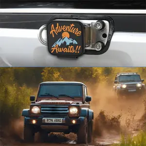 Adventure Awaits Hitch Cover for 2 Inch Receivers - Trailer Hitch Cover Tube Plug Insert Cap, Compatible with Pickup, SUV, Jeep, Cars, Trucks, RV & More Exterior Accessories