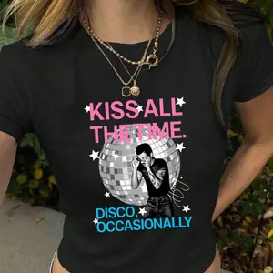 Harry Styles Kiss All The Time. Disco Occasionally Baby Tee, Music Tour Graphic Crop Top, Y2K Fan Gift, Album Inspired Tee, Concert Outfit