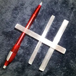 Satin Spar Selenite Natural Wand - Approximately 4 Inches, (10 total) Natural Wand Shape, Ideal for Energy Work & Meditation.  I like to put them at the entryway.