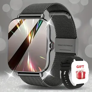 Full Touchscreen Smartwatch Wristwatch for Men & Women, Wireless Bluetooth-compatible Calling, Multiple Sports Modes, Alloy Case, Fashionable Design, Ideal Gift