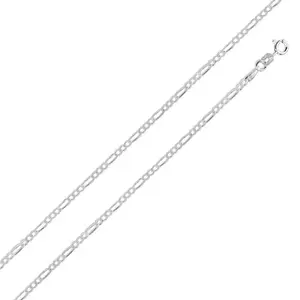 925 Sterling Silver 1.7MM Figaro Chain