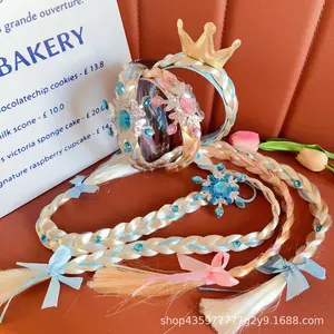 Kids' Frozen Elsa Crown - Princess Hair Set with Braids