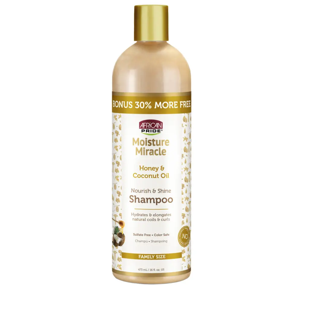 Moisturizing Haircare Shampoo - Honey & Coconut Oil Liquid Cleanser for Curly Hair’s Healthy, Defined Curls & Coils, Sulfate-Free, Hydrating, 16 oz Moisturizer, Cleansing, Repair, Conditioner, Sweet Honey, Selfcare, Paraben Free, Shine, Purifying