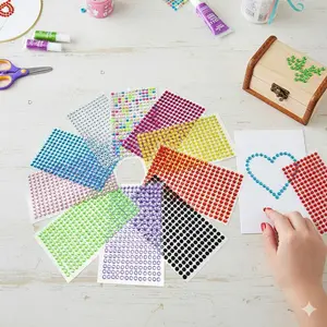 4mm Self-Adhesive Rhinestone Stickers for DIY Crafts, Nail Art, Phone & Car Decoration, Scrapbooking, and Creative Projects. Sparkly Gems for Jewelry Making, DIY Accessories, and Glittering Decor.