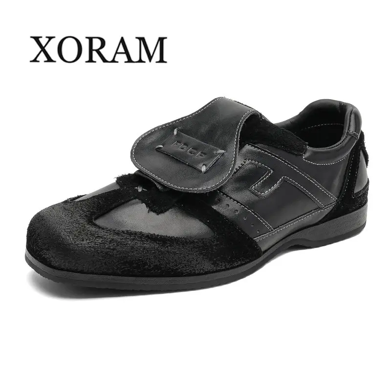 XORAM Men's Shoes 2026 Four Seasons New Retro Flip Cover Square Unisex Versatile Training Shoes Couple Breathable Casual Shoes German Training Shoes Sneaker Footwear Closed Trainer zapatos para hombres 25219
