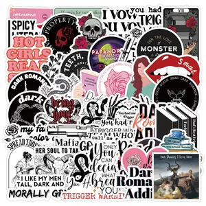 Dark Romance Series Sticker, Decorative Sticker for Scrapbook, Journal, Laptop, Water Bottle, Car, Phone Case, Positive Message Gift, Car Stickers