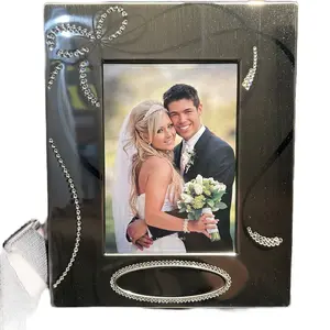 Engraved wedding day couple frame