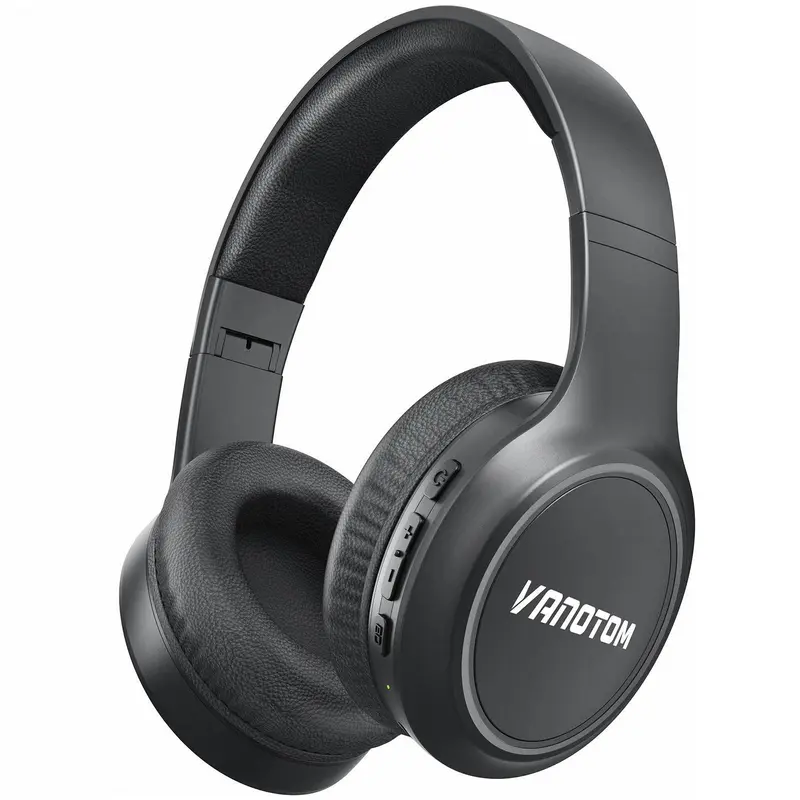VANOTOM Bluetooth 5.3 Foldable Over-Ear Headphones with Detachable 3.5mm Audio Cable- Ideal for Workouts, Halloween Gift