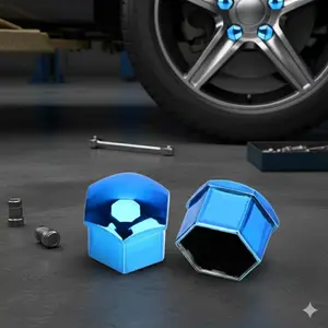 Rust-Proof Wheel Lug Nut Covers: Anti-Corrosion Protective Caps for Alloy Wheels, Universal Fit for Cars & Trucks. Enhance Style, Shield Bolts from Dirt & Damage, Boost Your Vehicle's Aesthetic Detail. Durable, Easy-Install Hub Accessories. Car Parts