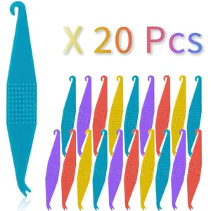 20 Pack Braces Rubber Band Tool Dental Elastic Rubber Bands Placers for Braces Disposable Plastic Orthodontic Elastic Placers