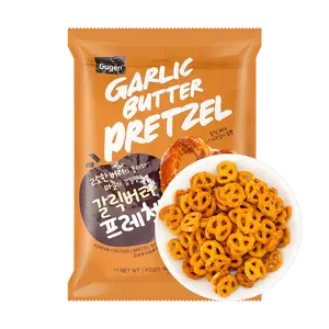 GUGEN Korean Garlic Butter Pretzel Crackers 150g - Crispy Savory Snack