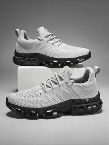 Men's Red Flyknit Functional Running Shoes, Dynamic Trendy Style, Flyknit Material, Excellent Cushioning & Lightweight, Breathable Running Shoes, Knitted Running Shoes, Ideal for Running Training & Daily Sports Outings, Workout Sneakers