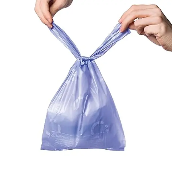 Disposable Lavender-Scented Nappy Sacks, 400-Count Value Pack with Easy-To-Tie Tabs, Non-Toxic, Multifunctional for Baby Diaper or Pet Waste Disposal