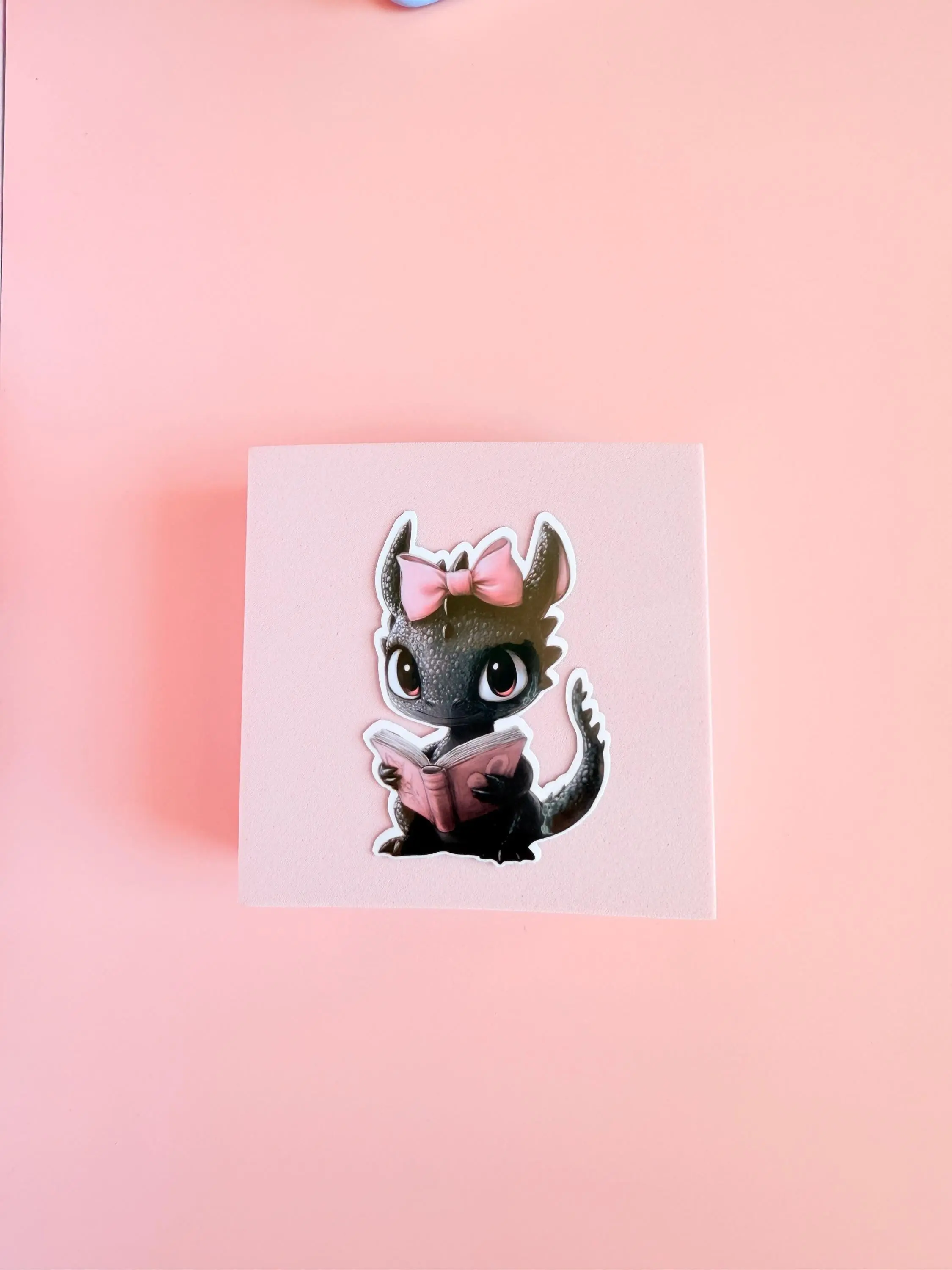 Adorable Fantasy Dragon Sticker – Cute Vinyl Decal for Book Lovers & Romantasy Fans
