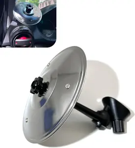 Car Crash Cymbal - Silver and Black Mini Drum Cymbal Air Vent Clamp Funny Vent Cymbal Dashboard Decoration Musical Car Accessory Birthday White Elephant Gift for Drivers Drummer Music Lovers Road Stress Traffic | fidget toys Drum Session