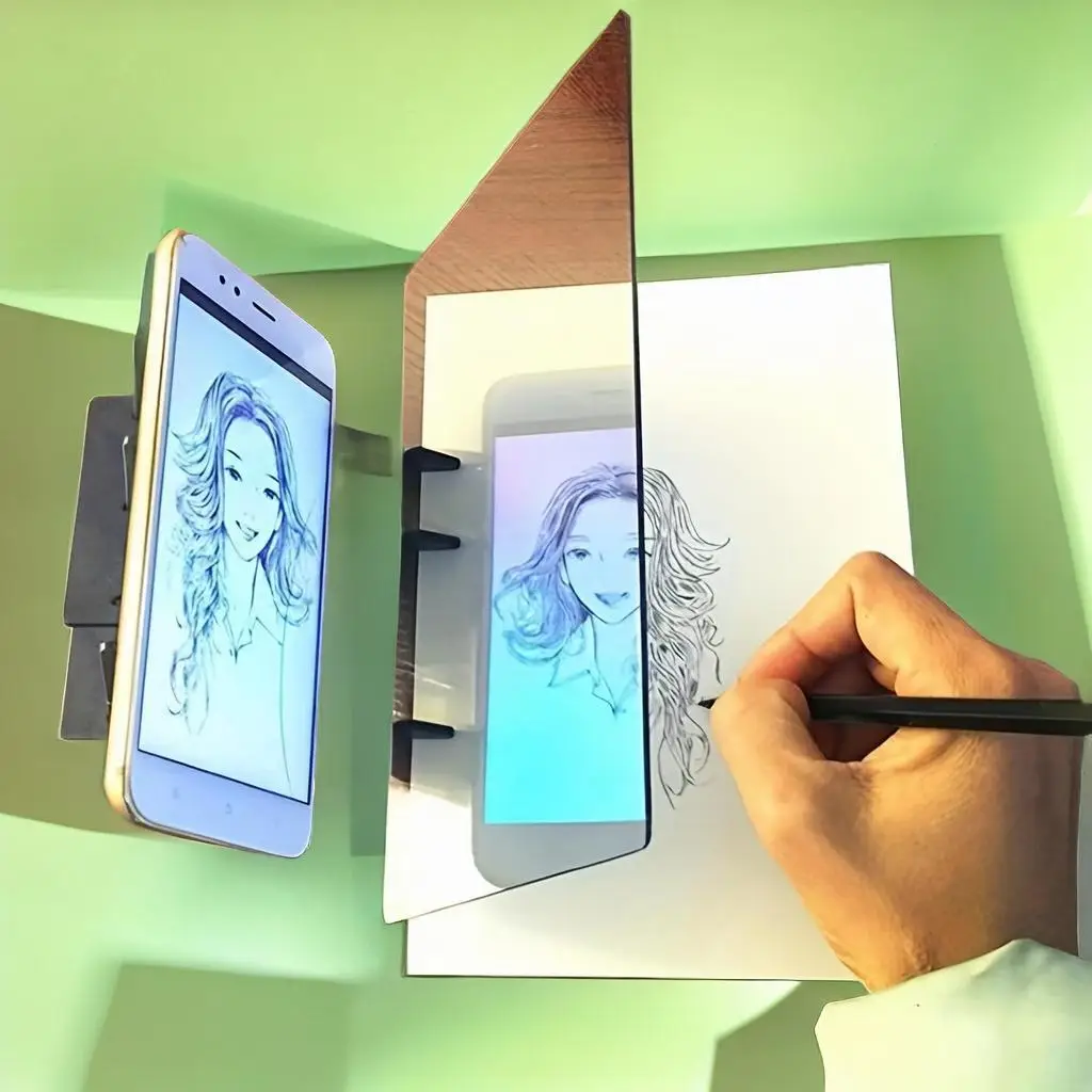 Optical Drawing Tracing Board, 1 Count Portable Lightweight Sketching Drawing Board, Drawing Tool for Student, Beginner & Artist, Painting Board, Art