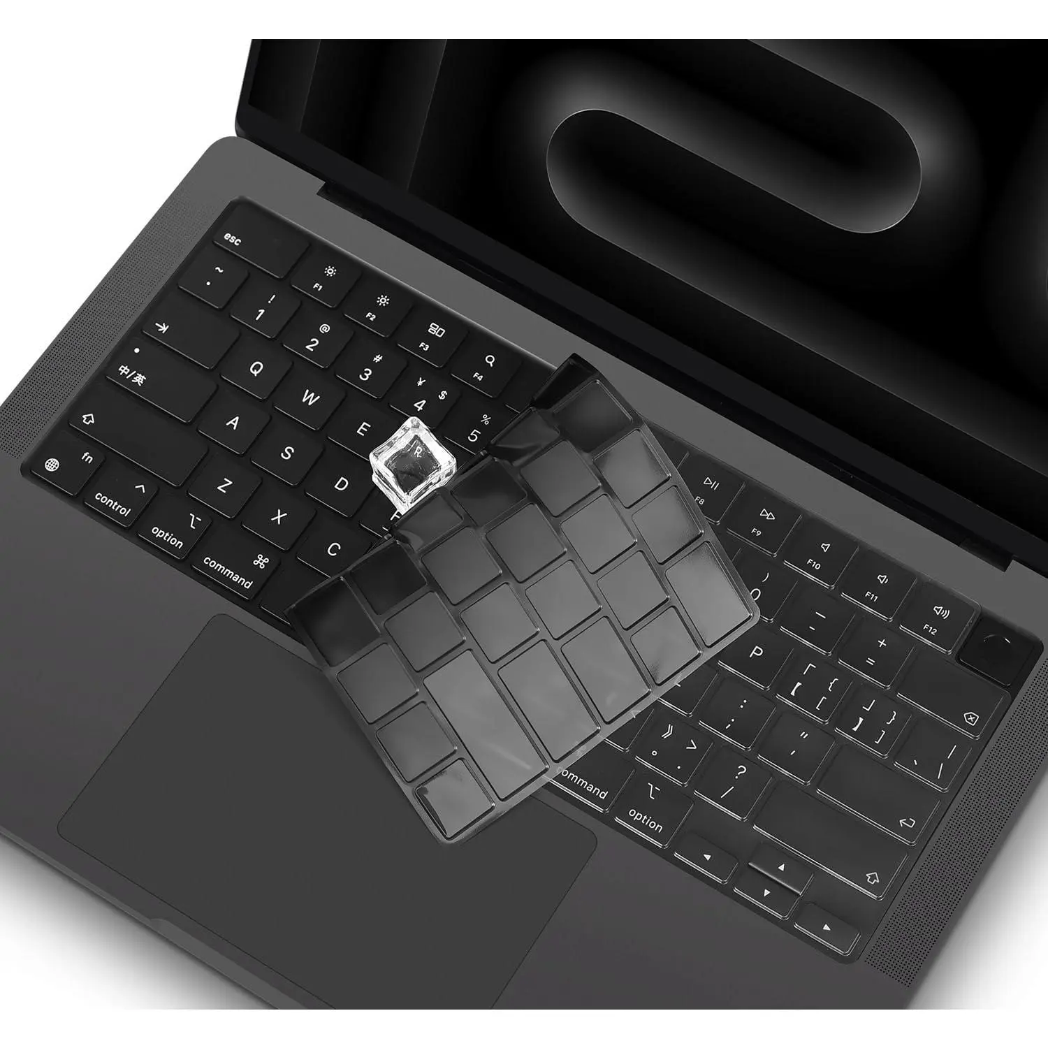 Keyboard Cover for 2025-2023 MacBook Pro 14 16 inch M4 M3 Pro/Max Chip Liquid Retina Display & Touch ID Keyboard Protector Accessories -Space Black