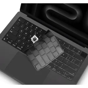 Keyboard Cover for 2025-2023 MacBook Pro 14 16 inch M4 M3 Pro/Max Chip Liquid Retina Display & Touch ID Keyboard Protector Accessories -Space Black
