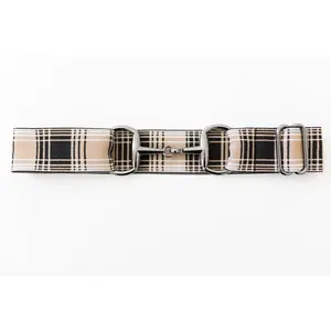 Snaffle Belt - Tan/Black Plaid