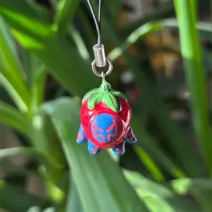 strawberry miguel charm | cute spider friend keychain | handmade