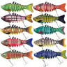 5-Piece Multi-Jointed Slow Sinking Swimbait Lures - 3.9in Fishing Gear, Hard Body, Multi-Joint Motion, Real-Fish Mimic, Slow-Sink Control, 5-Lure Variety, Beginner-Friendly, Fresh/Saltwater Use, Fisherman Gift
