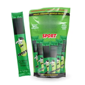 Dill Juice Flavor Pickle Pops  Electrolyte PreWorkout Snacks, Cramp Relief (18 Pops, 3 Packs 6)