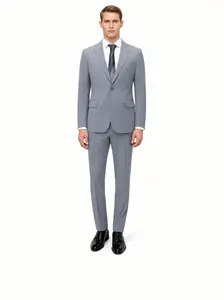 Classic Slim Fit 2-Piece Men Suit Set Formal Blazer With Matching Dress Pants, Diverse Color Choices, Great For Interview Appointments, Wedding Guest Outfits, Formal Gatherings, Graduation Proms And Smart Office Daily Styling