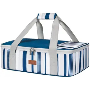 Lifewit Insulated Casserole Carrier for Hot or Cold Food, Casserole Dish with Lid and Carrying Case, Lasagna Holder for Potluck Parties/Picnic/Cookouts