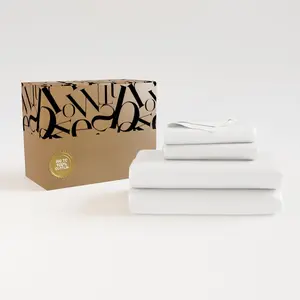 800 TC Ultrafine  Sheet Set - Full Size Sateen Sheets | 4 count Long Staple  Bedding Set with Elasticized 15.5" Deep Pocket - Soft, Breathable Luxury Sheets - Hotel White