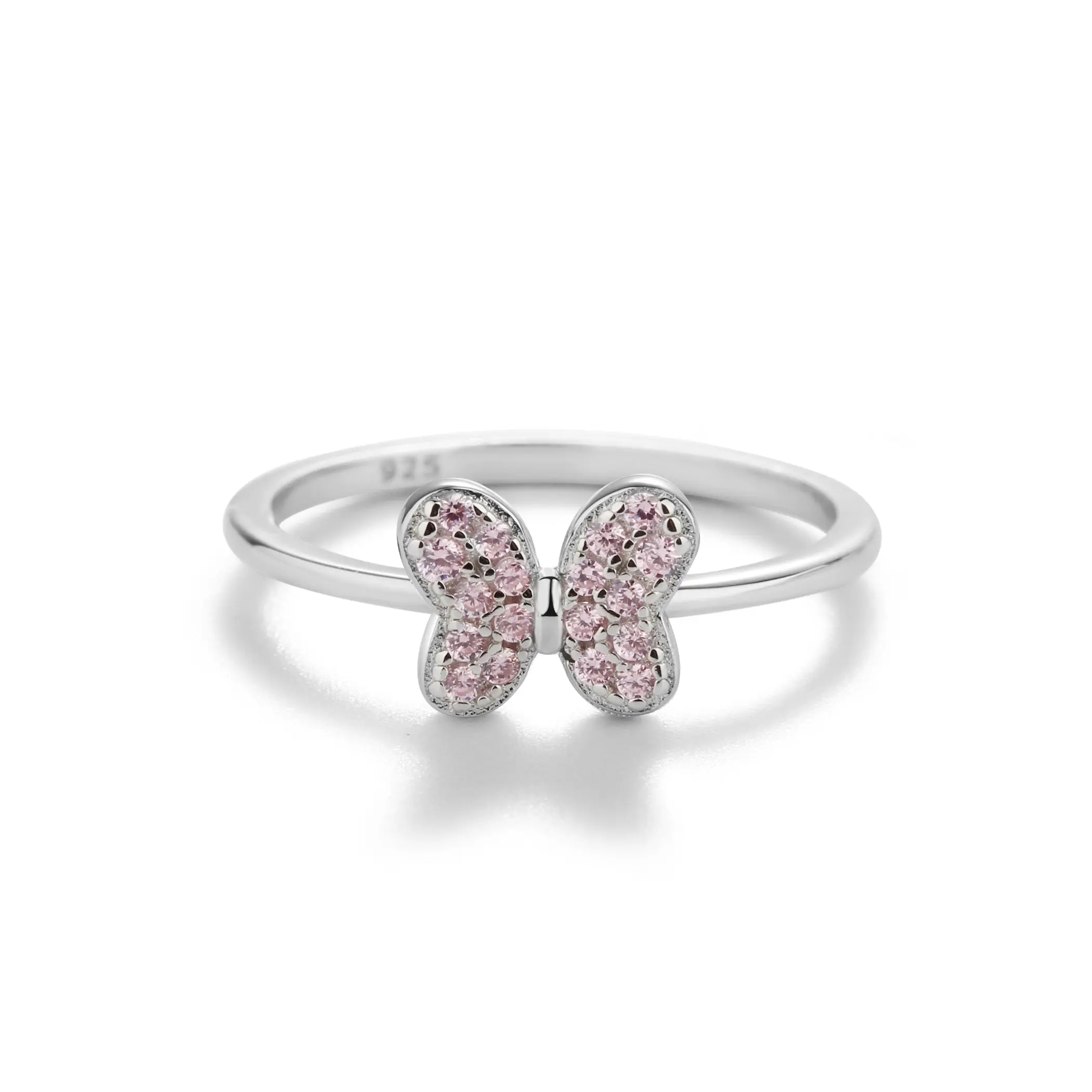 Girls Butterfly Birthstone Ring in Sterling Silver