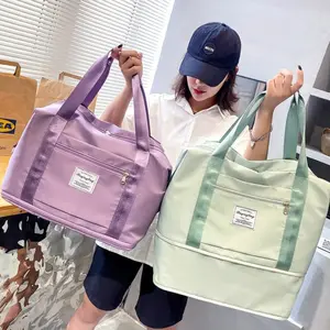 Large-Capacity Travel Bag with Dry & Wet Separation Feature Expandable Foldable for Overnight Trips Machine Washable with Zipper Closure Essential for Women & Men Duffel Weekender Bag