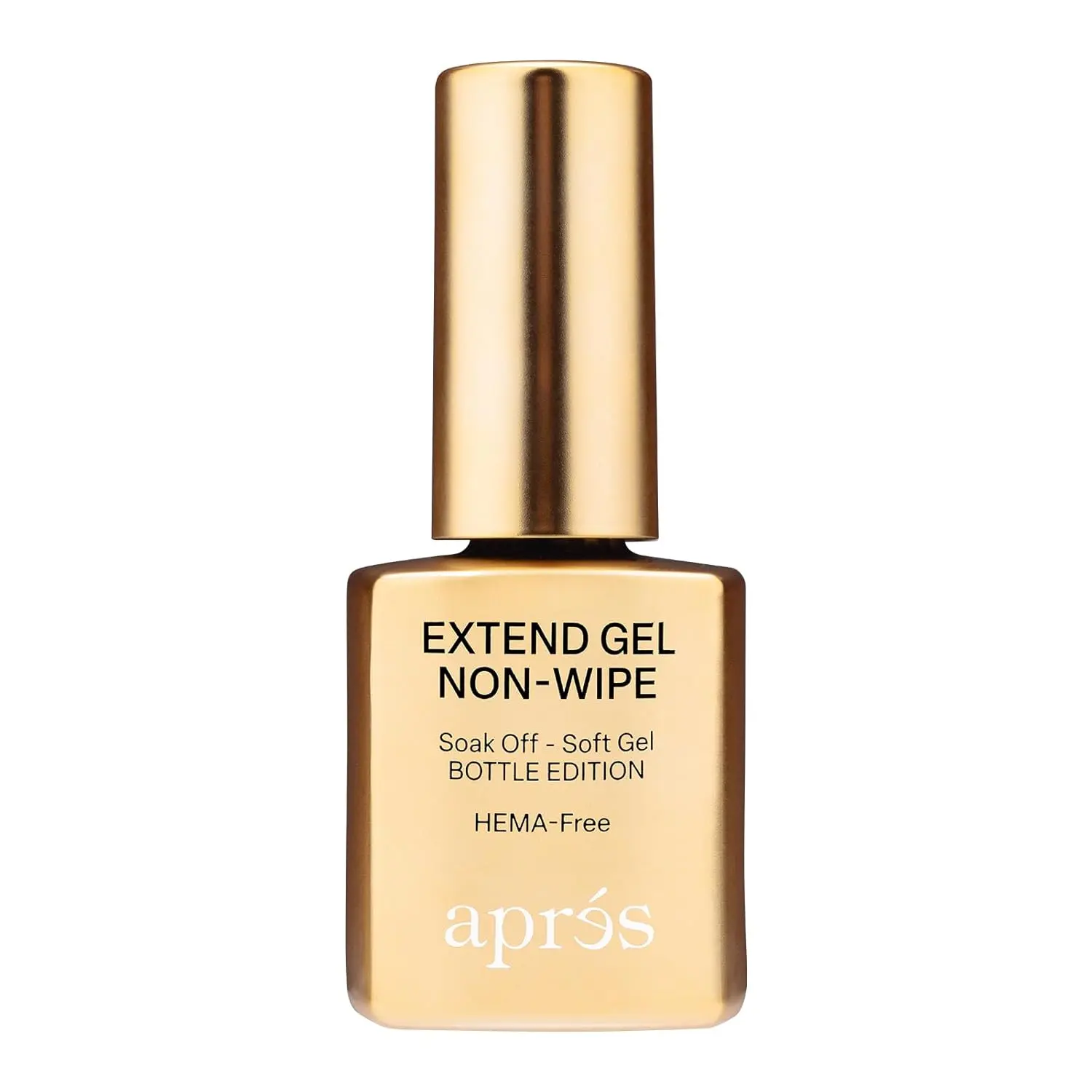 APRÉS Non-Wipe Extend Gel, 15ml HEMA-Free TPO-Free Cosmetic Bottle for Gel Nails, Non-Yellowing Medium Viscosity Brush-X Applicator, Single Item Polish & Nails Supplies for Long-Hold Tip Care