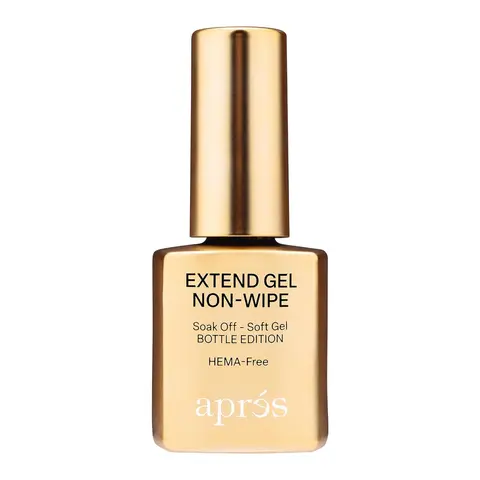 APRÉS Nail Extend Gel Non-Wipe 15ml, Gel-X Nail Tip Glue Gel, HEMA-Free, TPO-Free & TMPTA-Free, Medium Viscosity, Non-Yellowing, Brush-X Applicator