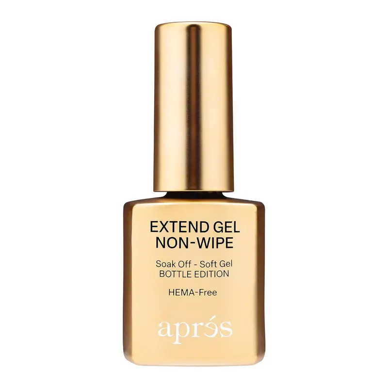 APRÉS Nail Extend Gel Non-Wipe 15ml, Gel-X Nail Tip Glue Gel, HEMA-Free, TPO-Free & TMPTA-Free, Medium Viscosity, Non-Yellowing, Brush-X Applicator