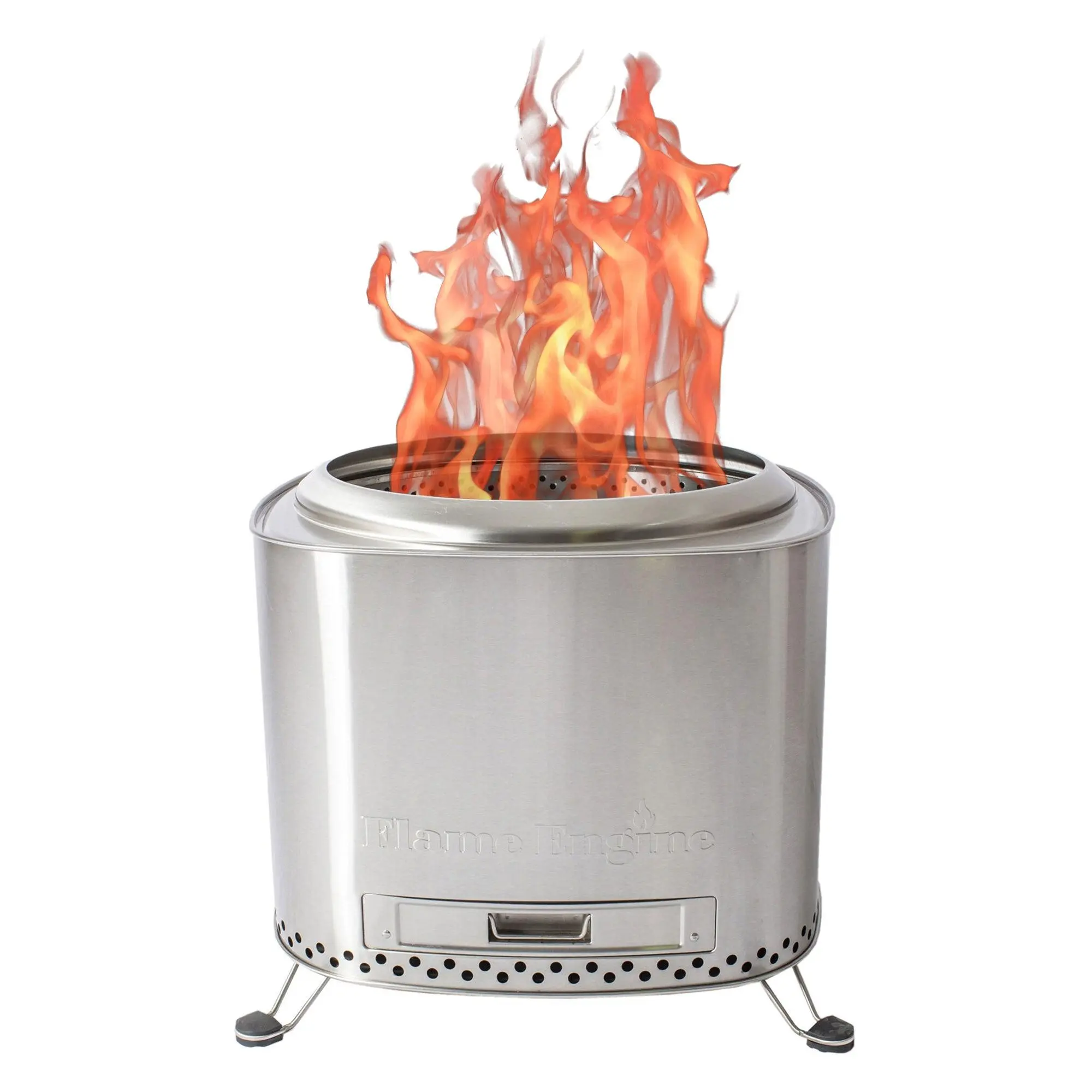 Flame Engine 19 Inch Square Smokeless Fire Pit w/Carry Bag, 304 Stainless Steel Flame Engine 19 Inch Square Smokeless Fire Pit w/Carry Bag, 304 Stainless Steel