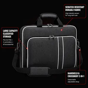 Shockproof Anti-Scratch PS5 Bag, Hard Shell Travel Case for All PS5 Gear