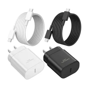 Type C Samsung Charger Fast Charging,3Pack 25W Samsung Super Fast Charger Block with 6.6Ft USB C Charger Cable Compatible with Smartphone, Cellphone Samsung Galaxy S24 Ultra/S23/S22/S21/S20/iPhone 15/15 Plus/15 Pro/15 Pro Max