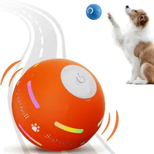 Rechargeable Smart Motion Pet Ball – Auto-Rolling, LED Light-Up Toy for Small Dogs & Cats, Indoor/Outdoor, USB Powered