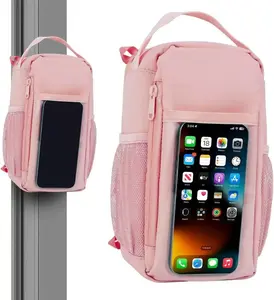 Magnetic Gym Bag with Clear Phone Window – Strong Magnetic Water Bottle Holder & Hands-Free Workout Bag – Secure Attachment to Equipment – Ideal for Gym, Running, Travel