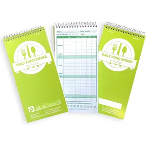 Diet Journal - Notebook for Daily  Intake with Template to Track Calories, a Diet Diary, Meal  - 4 x 8 Inches, 70 Sheets, 140 Pages, (Pack of 3)