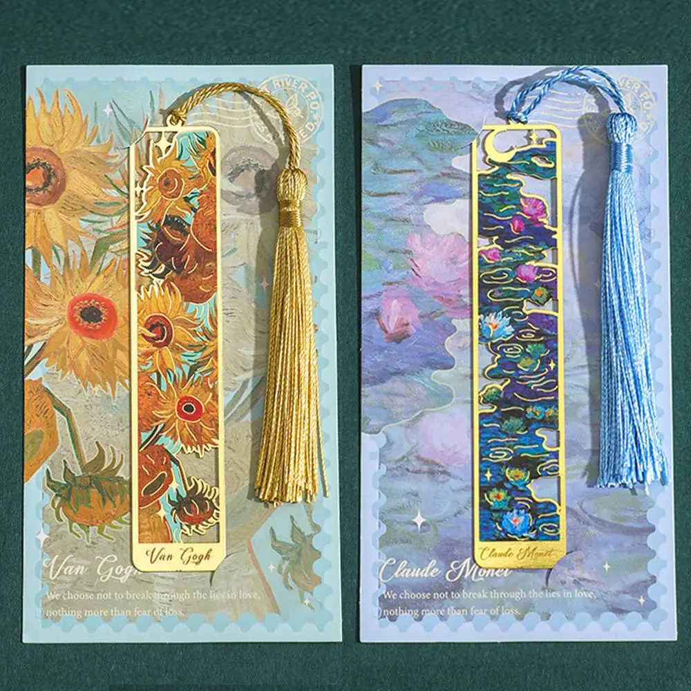 Flower Pattern Book Mark, 2counts/set Retro 3D Hollow Floral Book Mark, Art Painting Chinese Style Bookmark, Exquisite Birthday Gift for Students Love