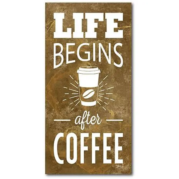 Courtside Market Life Begins 12x24 Canvas Wall Art