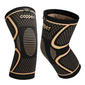 Copper Knee Brace for Women Men 2 Pack, Knee Compression Sleeve for Knee Pain, Arthritis, Running,Sports and Recovery Support,