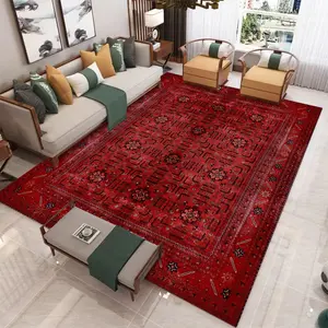 Oriental Red Carpet Persian Vintage Style Rugs for Living Room Oversize Red Carpet Entrance Traditional Doormat Decorative Area Rug Vintage Design Rug