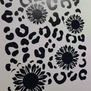 Cheetah Print and Sunflowers Car Decal